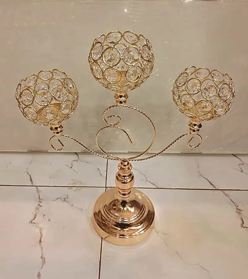Crystal 3 Holder Candle stand