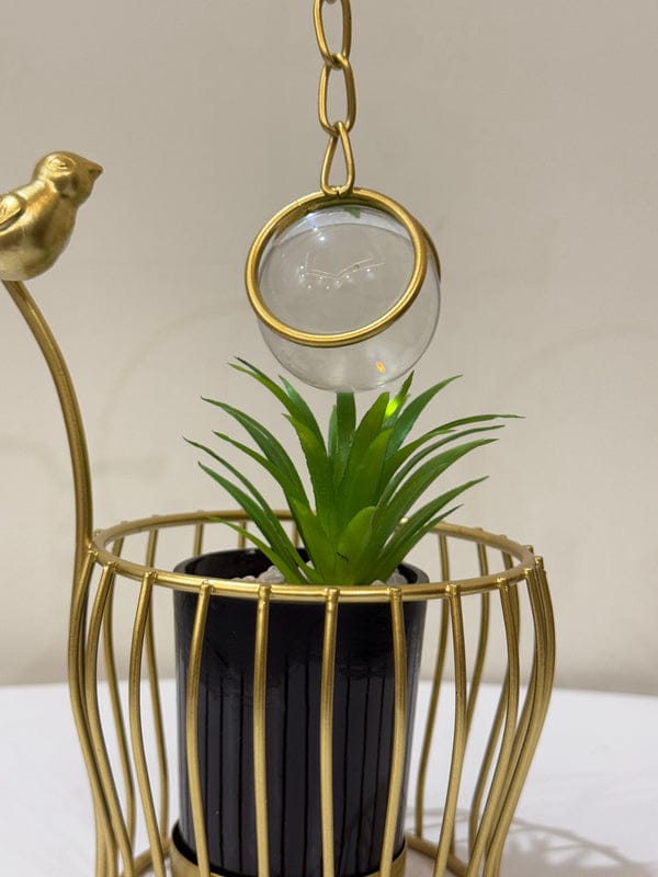 Metallic Heavy Ball Golden Table Stand