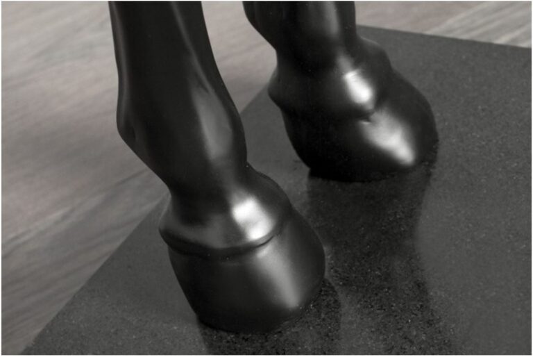 Royal Black Horse Floor Lamp