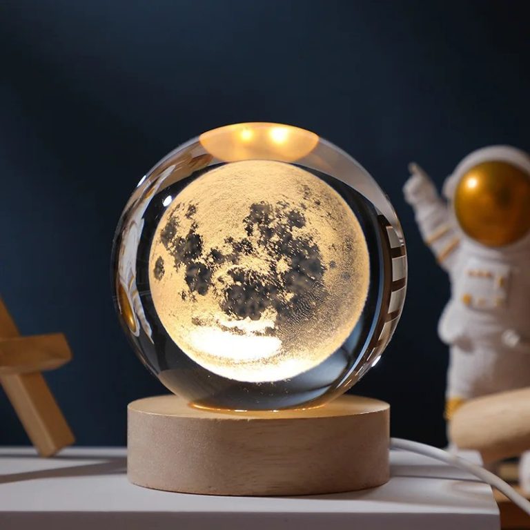 Crystal Ball 3D Night Lamp With Base