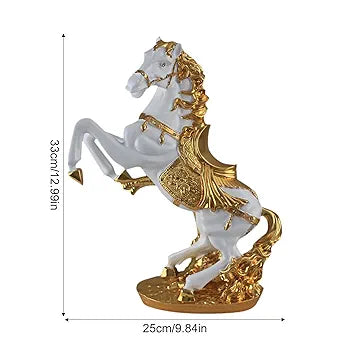 White and Gold Horse Statue