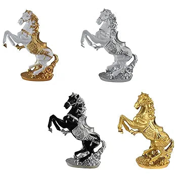 White and Gold Horse Statue