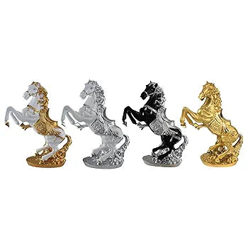White and Gold Horse Statue