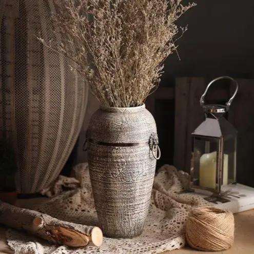 Retro Stone Grain Ceramic Vases